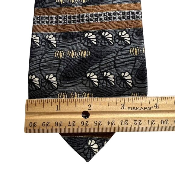 Vintage Evan-Picone 100% Silk Necktie Floral Pattern Business Career Fashion - Picture 4 of 10